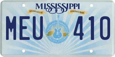 MS license plate MEU410