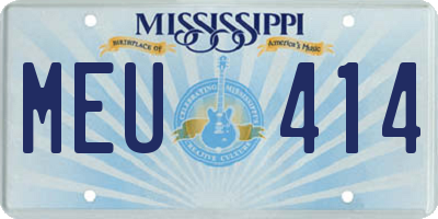 MS license plate MEU414