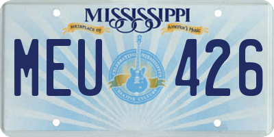 MS license plate MEU426