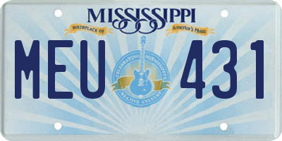 MS license plate MEU431