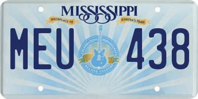 MS license plate MEU438
