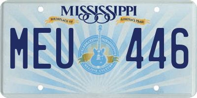 MS license plate MEU446
