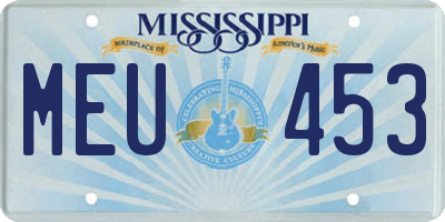 MS license plate MEU453