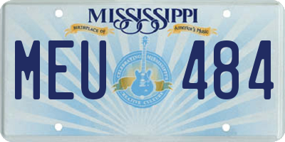 MS license plate MEU484