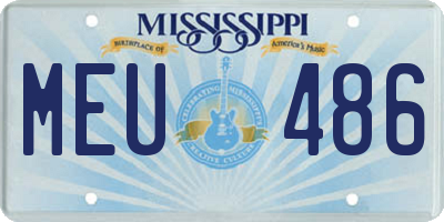 MS license plate MEU486