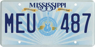 MS license plate MEU487