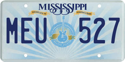 MS license plate MEU527