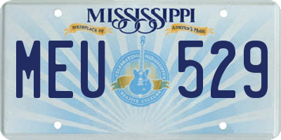 MS license plate MEU529