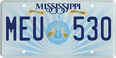 MS license plate MEU530