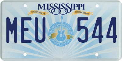 MS license plate MEU544