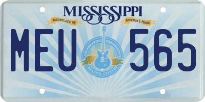 MS license plate MEU565
