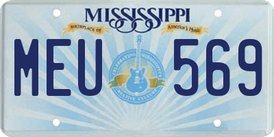 MS license plate MEU569