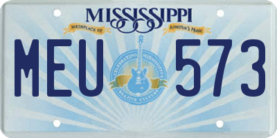 MS license plate MEU573