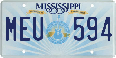 MS license plate MEU594