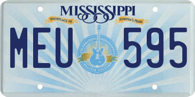 MS license plate MEU595