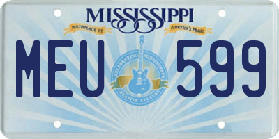 MS license plate MEU599