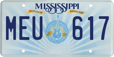 MS license plate MEU617