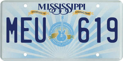 MS license plate MEU619