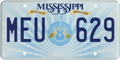 MS license plate MEU629