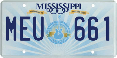 MS license plate MEU661
