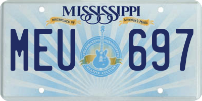 MS license plate MEU697