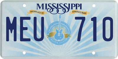 MS license plate MEU710