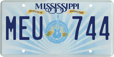 MS license plate MEU744