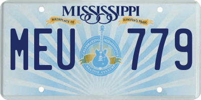 MS license plate MEU779