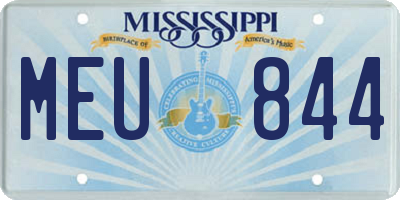 MS license plate MEU844