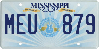MS license plate MEU879