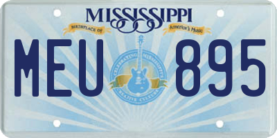 MS license plate MEU895