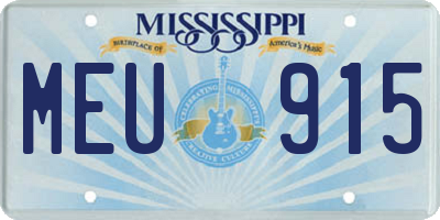 MS license plate MEU915