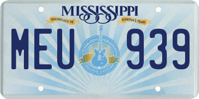 MS license plate MEU939