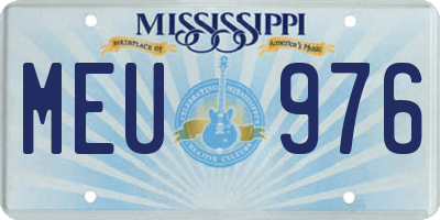MS license plate MEU976