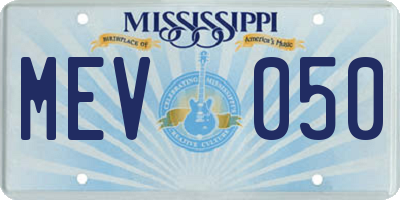 MS license plate MEV050