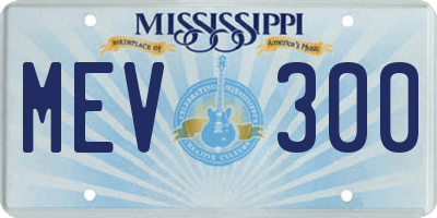 MS license plate MEV300