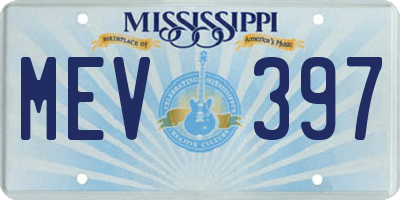 MS license plate MEV397