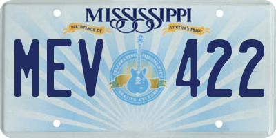 MS license plate MEV422