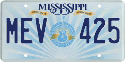 MS license plate MEV425