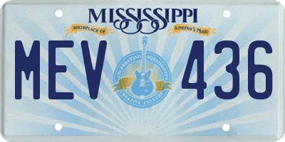 MS license plate MEV436