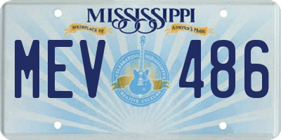 MS license plate MEV486