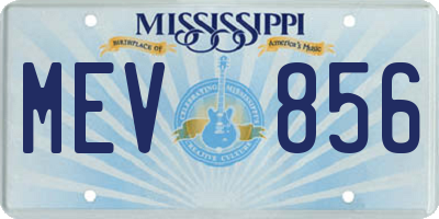 MS license plate MEV856