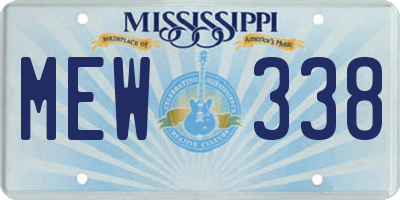 MS license plate MEW338
