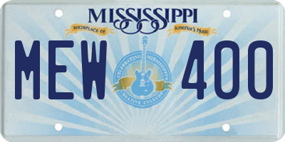 MS license plate MEW400