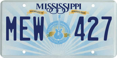 MS license plate MEW427