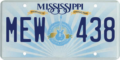 MS license plate MEW438