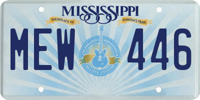 MS license plate MEW446