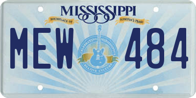 MS license plate MEW484