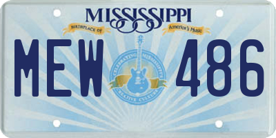 MS license plate MEW486