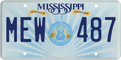MS license plate MEW487